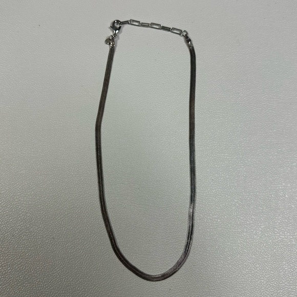 Nordstrom Herringbone Chain Rhodium Necklace - Picture 6 of 10